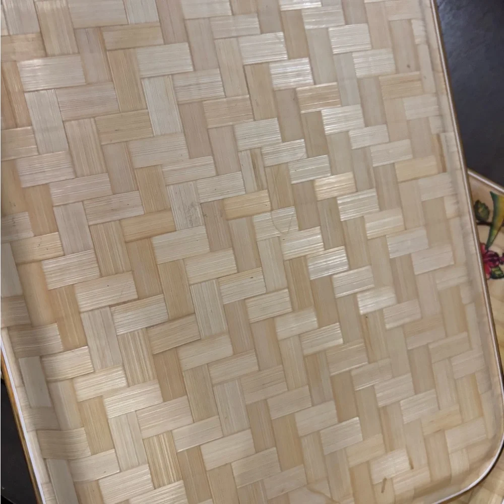 Retro Vintage Florida Souvenir Decorative Bamboo Trays set of 2 (#2)